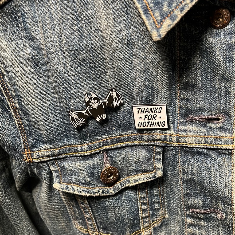 SET OF TWO Goth Enamel Pins